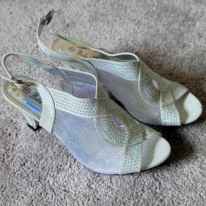 Silver Gem Heels